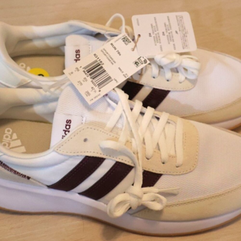 Adidas Run 70s Sneakers White Maroon | Men’s US 9 - Picture 2 of 10